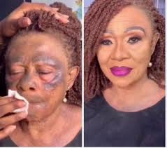 the make up transformation of old woman