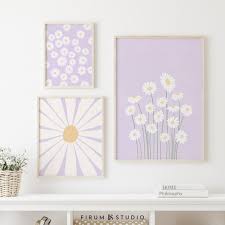 Lilac Wall Art Set Of Three Prints