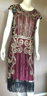 Vijiv Womens Flapper Dresses 1920s Gatsby Full Fringed