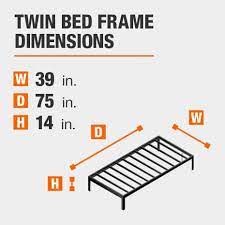 black metal twin bed frame 39 in w x