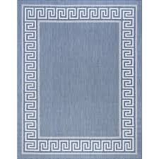 tayse rugs eco greek key blue 8 ft x