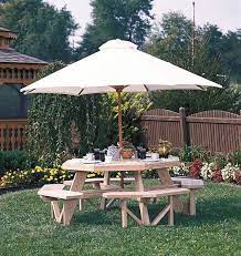 Luxcraft Wood Octagon Picnic Table W