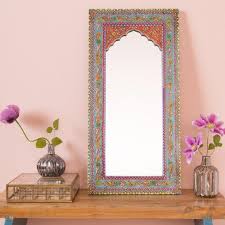 Wood Hand Painted Indian Mirror Frame