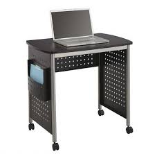 Aiz mobile standing desk, adjustable computer desk rolling laptop cart on wheels home office computer workstation, portable laptop stand for small spaces tall table for standing or sitting, black. Safco Scoot Mobile Desk 1907bl