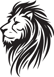 black and white lion logo lion sticker
