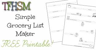 My Simple Grocery List Maker The Frugal Homeschooling Mom