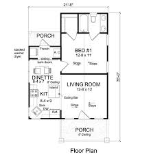 1 Bedrm 550 Sq Ft Cottage House Plan