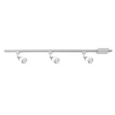 Hampton Bay 3 Light White Led Track Lighting Rail With Cord And Plug 1500t3 Wh The Home Depot
