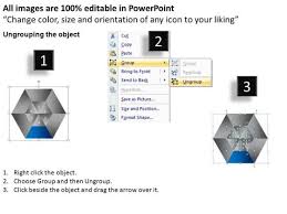 Powerpoint Slidelayout Chart Hexagon Pie Chart Ppt Theme