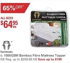 ramesses 1000gsm bamboo fibre mattress