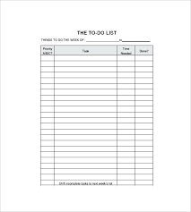 Things To Do List Template Excel Wastern Info