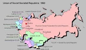 With the eastern part of europe and the northern part of asia, the ussr has. Map Of The Ussr In 1950 Union Of Soviet Socialist Republics Soviet Map