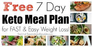 free one week keto meal plan for