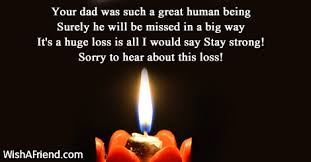 sympathy messages for loss of father