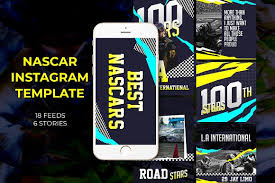 You do not need an account in order to download our content.only make an account if you plan to be an active member. Nascar Instagram Templates Creative Photoshop Templates Creative Market