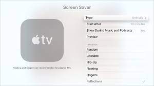 apple tv screen saver settings