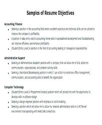 Examples Of Objectives For A Resume Formal Example Of Resume