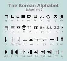 korean alphabet vector art icons and