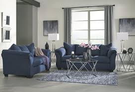 Darcy Blue Sofa Loveseat Set