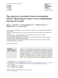 Pdf The Objective Structured Clinical Examination Osce