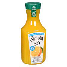 simply orange juice 50 no sugar added