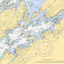 New York Grindstone Island 1000 Islands Nautical Chart Decor