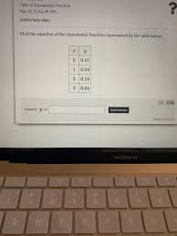 find the equation of the exponential