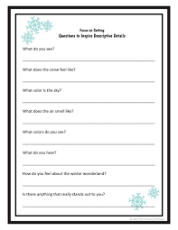 descriptive writing lesson a winter setting org ideas for detail questions