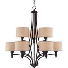 Otrzymaj 10.000 s stockowego materiału wideo classical 3 light gold bronze z 29.97 kl./s. Franklin Iron Works Oil Rubbed Bronze Chandelier 30 1 2 Wide Industrial Linen Shade 9 Light Fixture For Dining Room House Kitchen Target