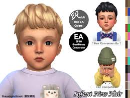 infant short messy hair the sims 4