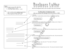 Get Free Printable Parts Of A Business Letter Template