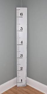 6ft White Wash Growth Chart Ruler Height Chart Measuring