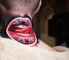 british lips tattoo by sergey shanko
