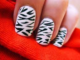 easy zebra nail art you