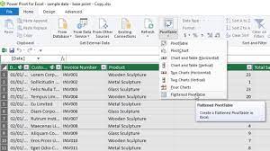 how to insert pivot tables from excels