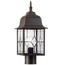 oil rubbed bronze outdoor post light
