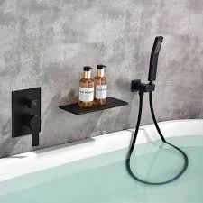 Wall Mount Tub Faucet With Handheld