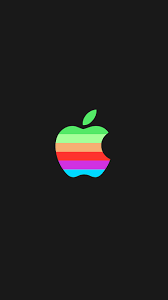 aw33 minimal logo apple dark rainbow