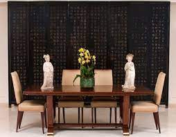 calming asian themed dining room