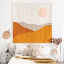 desert tapestry textile wall art over