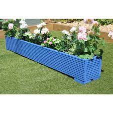 Blue 5ft Wooden Planter Box 150x22x23