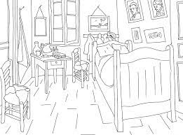To be suggestive here of rest or. Coloring Page Art Famous Paintings Van Gogh The Bedroom 8