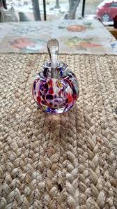 Signed R Henley Glass Perfume Bottle