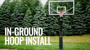 in ground basketball hoop installation
