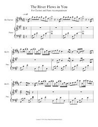 Find your perfect arrangement and access a variety of transpositions so you can print and play instantly, anywhere. The River Flows In You For Clarinet And Piano Sheet Music For Piano Clarinet In B Flat Solo Musescore Com