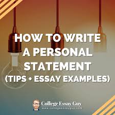 how to write a personal statement tips