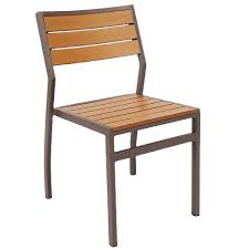 aluminum rustic look patio chair with