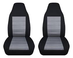 2 Tone Car Seat Covers W 2 Separate