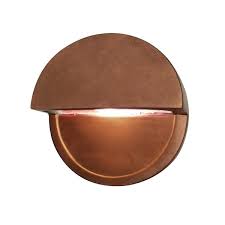 Justice Design Ambiance Dome 1 Light Antique Copper Led Outdoor Wall Sconce