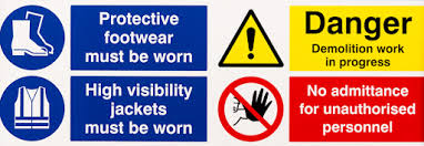 the colours of safety signs what they